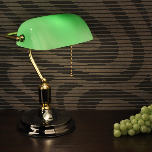 Retro Bank Desk Lamp Shade Antique Glass Shade